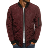 Veste bomber matelassée avec poignets côtelés pour hommes