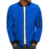 Veste bomber matelassée avec poignets côtelés pour hommes