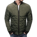 Veste bomber matelassée avec poignets côtelés pour hommes