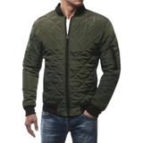 Veste bomber matelassée avec poignets côtelés pour hommes