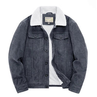 Levanor – Men’s Corduroy Jacket with Shearling Collar