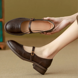 Zapatos Mary Jane de cuero clásico y cómodo