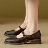 Zapatos Mary Jane de cuero clásico y cómodo