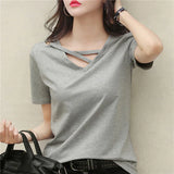 Eliran - T-shirt casual di lusso con scollo a V