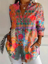 Blouse femme avec imprimé ludique et tissu léger