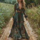 Calyran – Lightweight Boho Maxi Dress With Belt