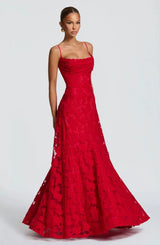 Elegant Women's Maxi Evening Dress with Spaghetti Straps