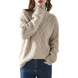 Mirelda – Camisola de gola alta em caxemira para mulher