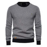 Caelen – Suéter de punto para hombre con estampado geométrico