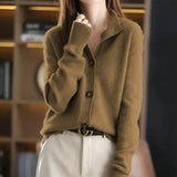 Elanara – Kaschmir-Cardigan mit Knopfleiste für Damen