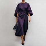 Eldra - Long Dress with Batwing Sleeves