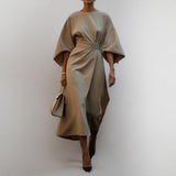 Eldra - Long Dress with Batwing Sleeves