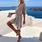 Vestido envolvente elegante con ajuste cómodo para mujer