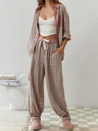 Women's Soft and Stretchy Two-Piece Cotton Pajama Set