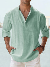Nathaniel – Mens Relaxed Long Sleeve Button Shirt