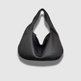 Chic Timeless Woven Leather Shoulder Bag with Luxury Finish