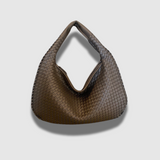 Chic Timeless Woven Leather Shoulder Bag with Luxury Finish