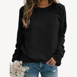 Sweat-shirt décontracté pour femme | Pull-over à manches longues uni