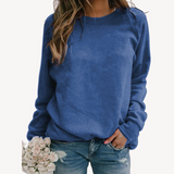 Sweat-shirt décontracté pour femme | Pull-over à manches longues uni