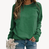 Sweat-shirt décontracté pour femme | Pull-over à manches longues uni