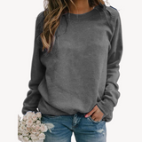 Sweat-shirt décontracté pour femme | Pull-over à manches longues uni