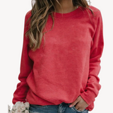 Sweat-shirt décontracté pour femme | Pull-over à manches longues uni