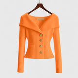 Pull tricoté femme à épaules dénudées