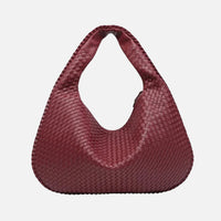 Lorna - Woven Leather Crescent Hobo Shoulder Bag