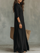 Soline – Maxi Dress Loose Fit With Buttons