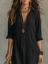 Soline – Maxi Dress Loose Fit With Buttons