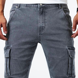 Men's Stretch Cargo Jeans – Casual Slim Fit Denim Pants