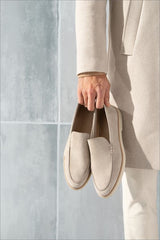 Men's Suede-Look Slip-On Loafers with Comfort Sole
