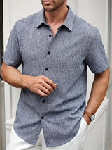 Lightweight Linen Blend Short Sleeve Shirt