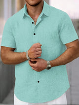 Lightweight Linen Blend Short Sleeve Shirt