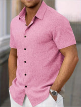 Lightweight Linen Blend Short Sleeve Shirt