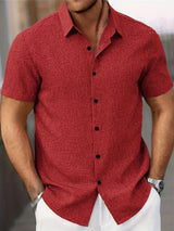 Lightweight Linen Blend Short Sleeve Shirt