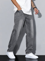 Jiren - Mens Casual Jeans Solid Colour