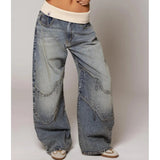 Nalora – Damenhose mit weitem Bein und kontrastierendem Bund