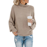 Avriel – Maglione da donna a collo alto a maglia grossa