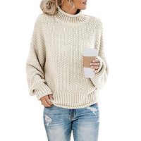 Avriel – Maglione da donna a collo alto a maglia grossa