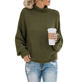 Avriel – Maglione da donna a collo alto a maglia grossa
