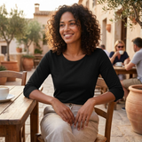 Γυναικεία Καθημερινή Μπλούζα με Μακριά Μανίκια και Στρογγυλή Λαιμόκοψη