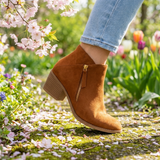 Bottes orthopédiques pour femmes avec fermeture éclair latérale et talon bloc