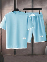 Waffle Knit T-Shirt Short Co-ord Set