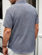 Lightweight Linen Blend Short Sleeve Shirt