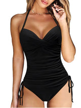 Σετ Tankini γυναικείο με τοπ με στριφτό μπροστινό μέρος που κολακεύει