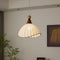 Lampa wisząca Abażur z tkaniny Plafon z drewna