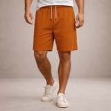 Pánské lněné šortky - Regular Fit prodyšné letní volnočasové