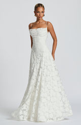 Elegant Women's Maxi Evening Dress with Spaghetti Straps