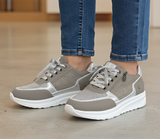 Evelis - Zapatillas de plataforma con cordones para mujer